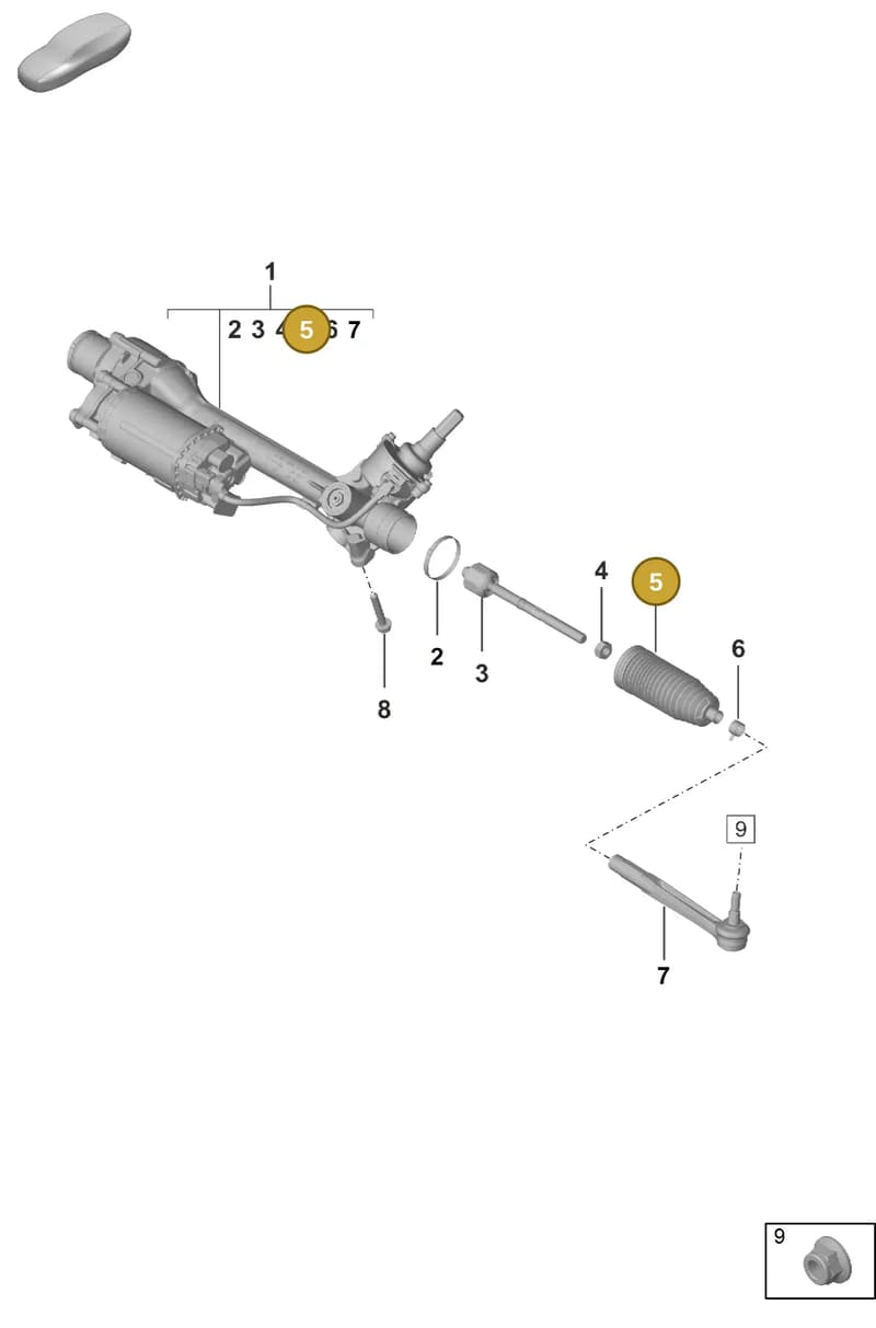 99134719101 — Porsche 911 (2021-2022) diagram p53403000, position 5