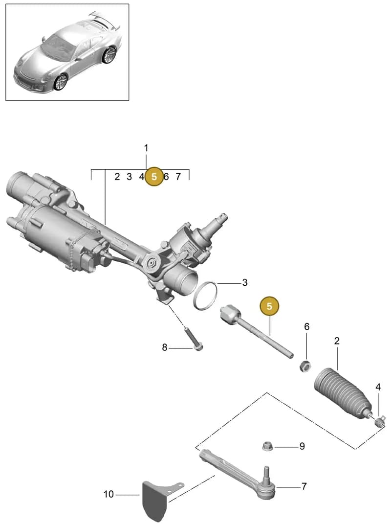 99134732280 — Porsche 911 (2013-2020) diagram p41403000, position 5