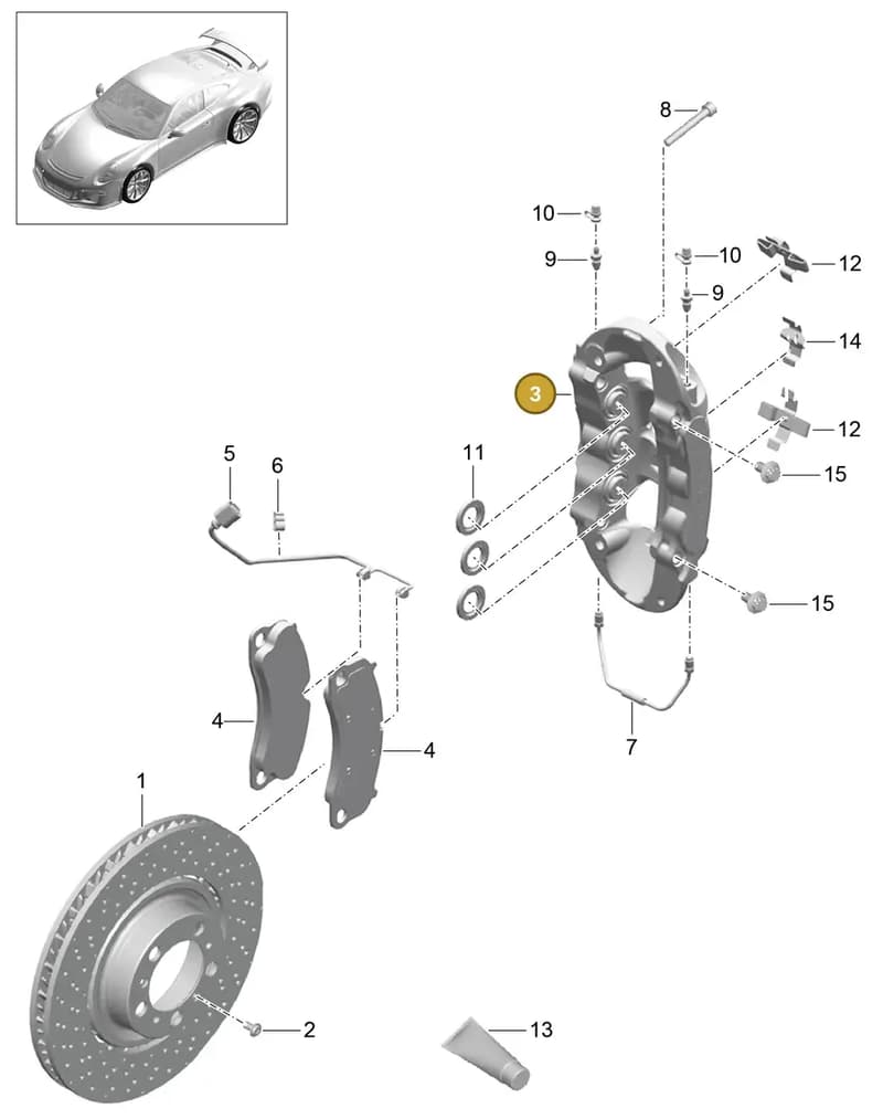 99135142986 — Porsche 911 (2013-2020) diagram p41602010, position 3