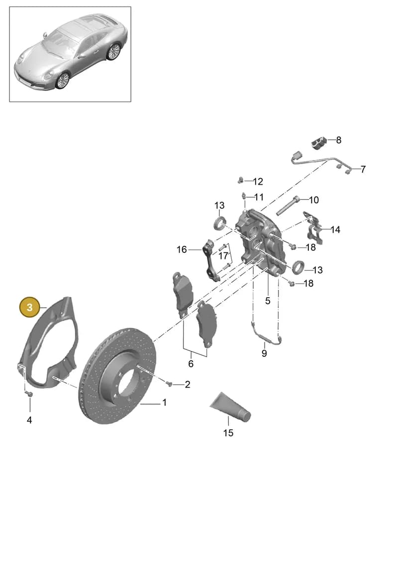 99135180102 — Porsche 911 (2016-2019) diagram p47602000, position 3