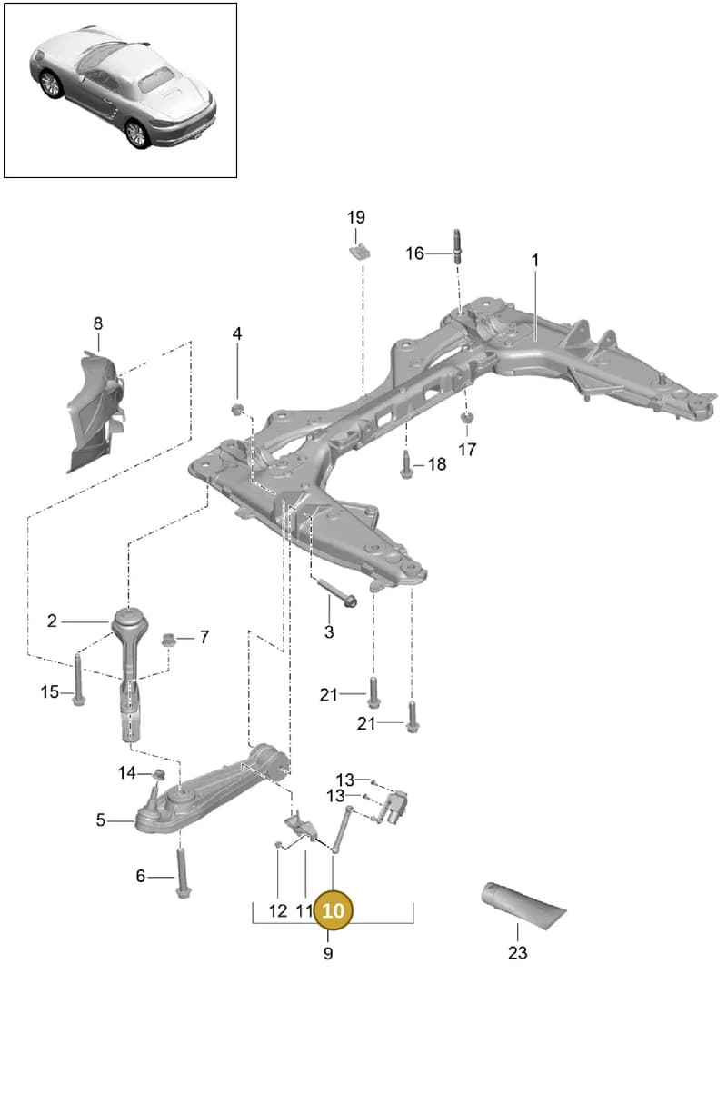 99135180201 — Porsche Boxster (2016-2019) diagram p48401000, position 10