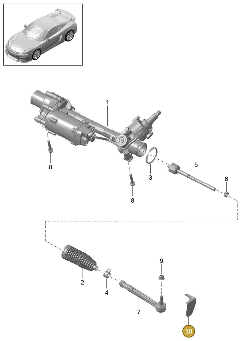 99135180380 — Porsche Cayman GT4 (2015-2016) diagram p45403000, position 10