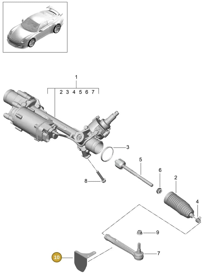 99135180481 — Porsche 911 (2013-2020) diagram p41403000, position 10