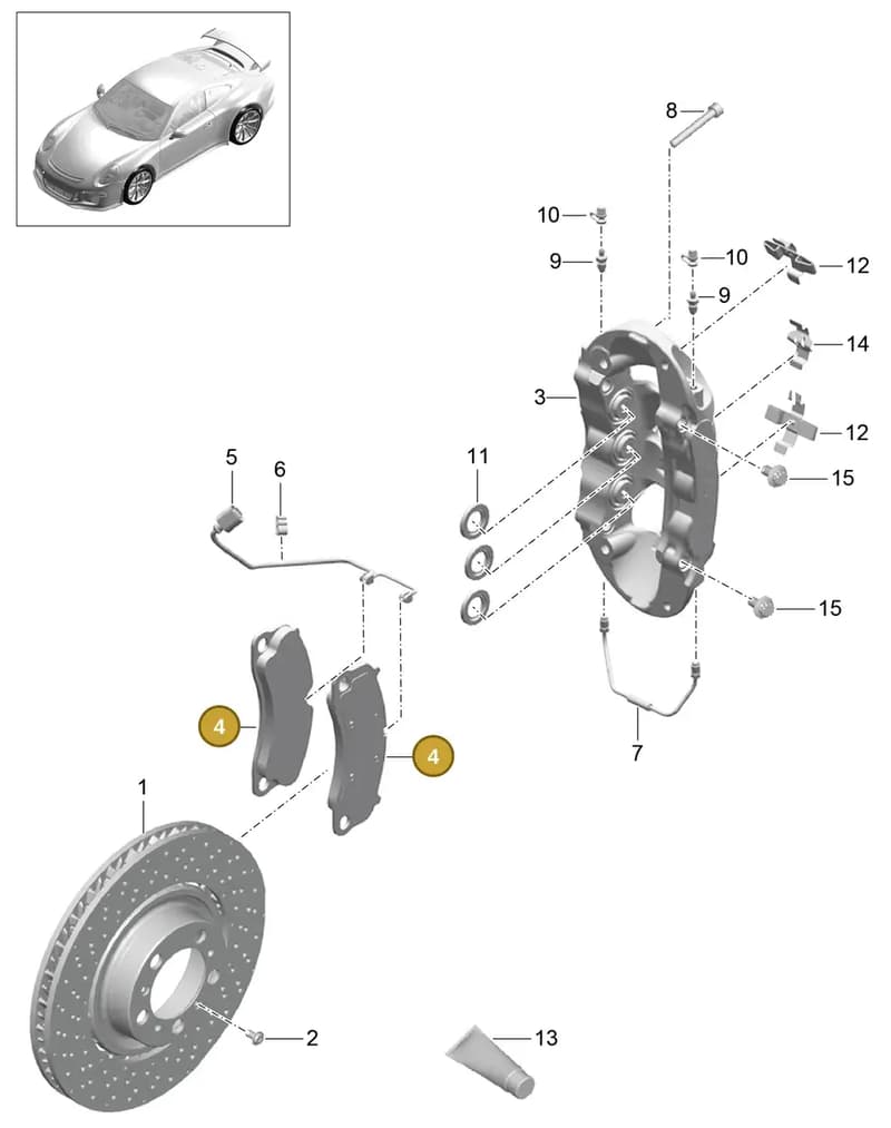 99135194784 — Porsche 911 (2013-2020) diagram p41602010, position 4