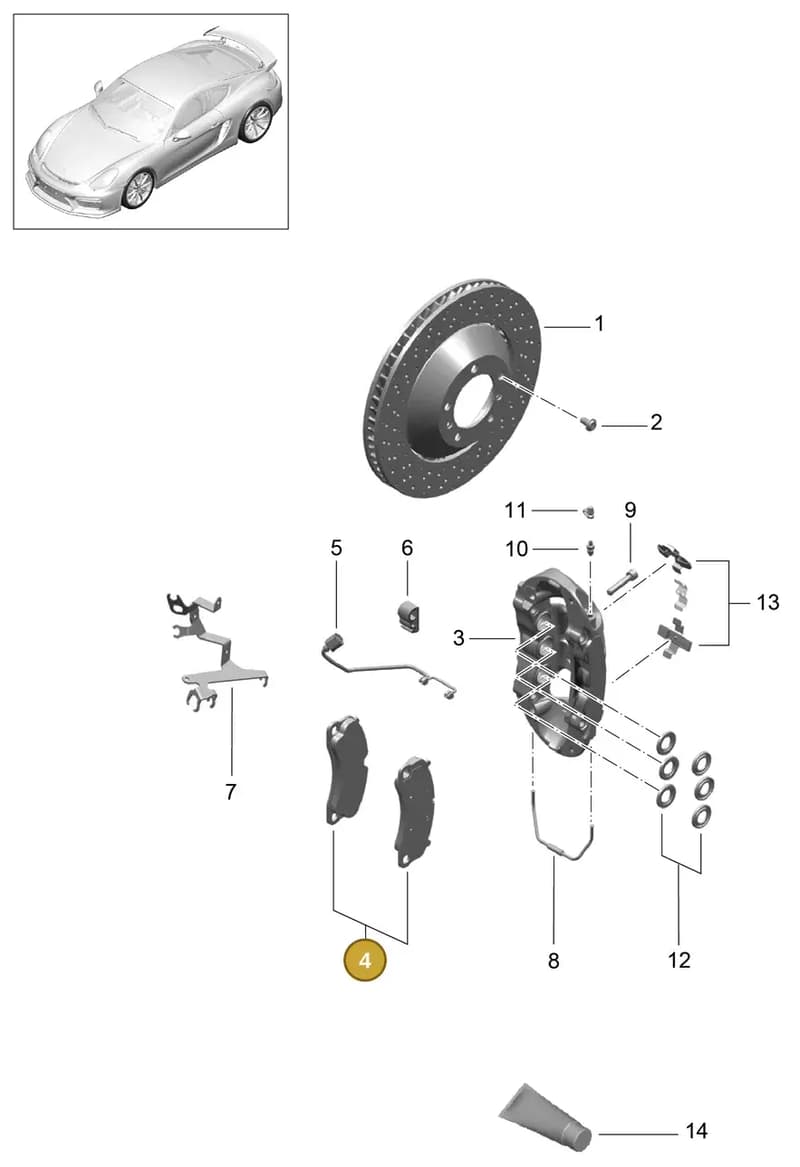 99135194784 — Porsche Cayman GT4 (2015-2016) diagram p45602000, position 4