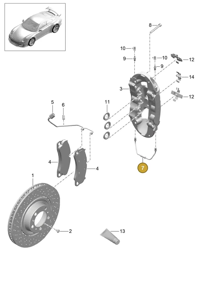 99135196100 — Porsche 911 (2013-2020) diagram p41602000, position 7