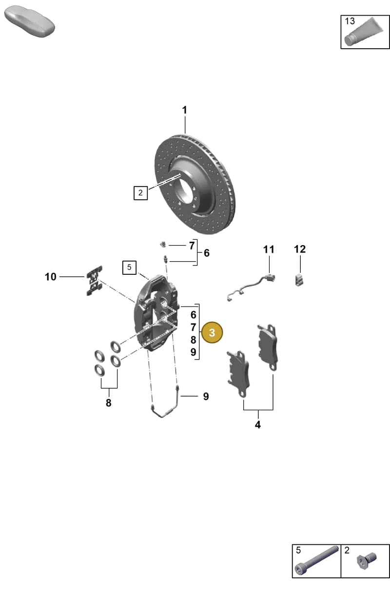 99135242885 — Porsche Boxster Spyder (2019-2020) diagram p55603000, position 3