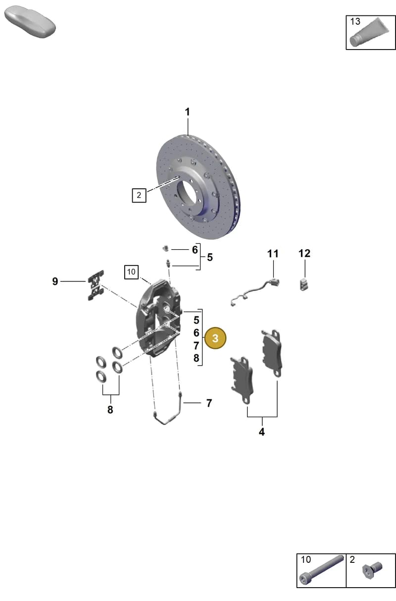 99135243085 — Porsche Boxster Spyder (2019-2020) diagram p55603010, position 3