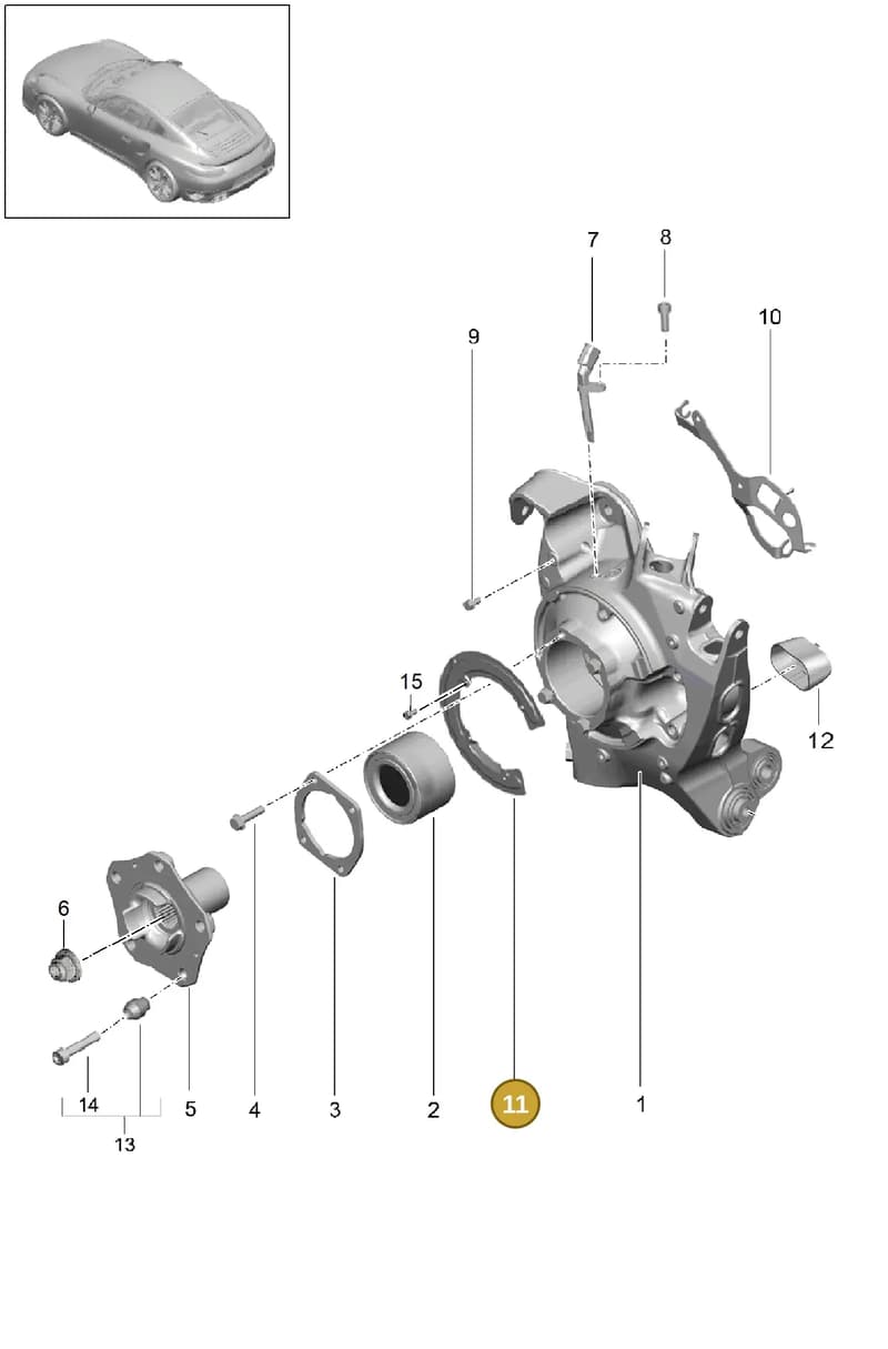 99135280301 — Porsche 911 (2013-2020) diagram p42501000, position 11