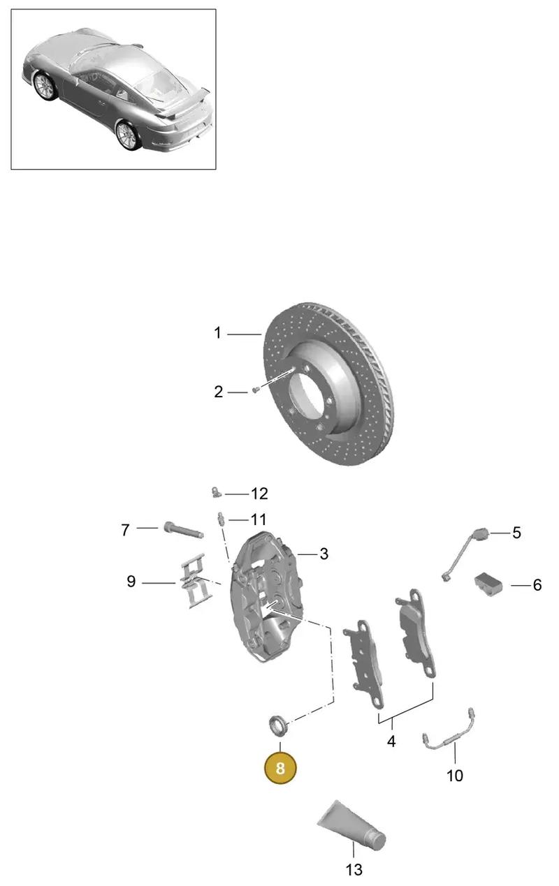 99135291780 — Porsche 911 (2013-2020) diagram p41603010, position 8