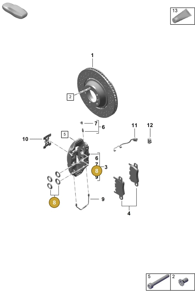 99135291780 — Porsche Boxster Spyder (2019-2020) diagram p55603000, position 8