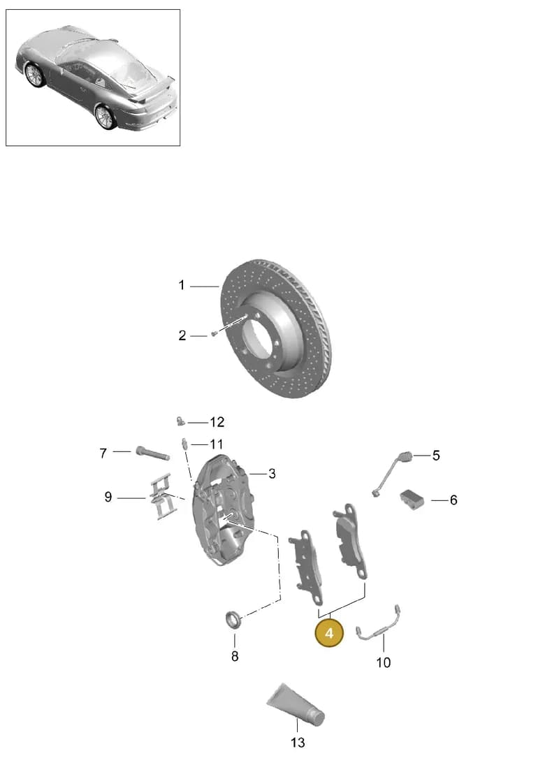 99135294883 — Porsche 911 (2013-2020) diagram p41603000, position 4