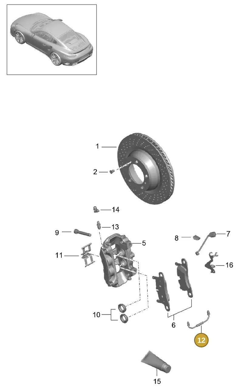 99135296100 — Porsche GT2 RS Clubsport (2013-2020) diagram p42603000, position 12