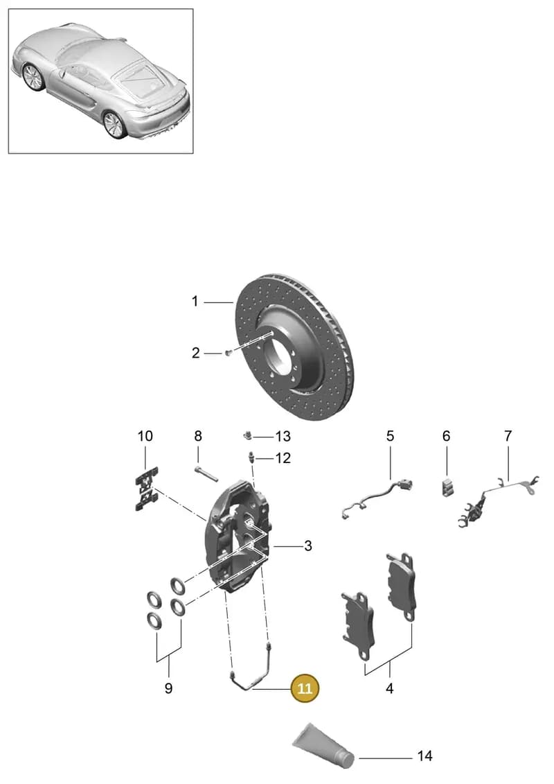 99135296100 — Porsche Cayman GT4 (2015-2016) diagram p45603000, position 11