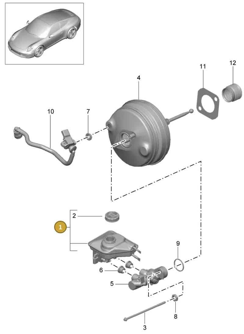 99135501302 — Porsche 991 Carrera 4 (2011-2016) diagram p38604000, position 1