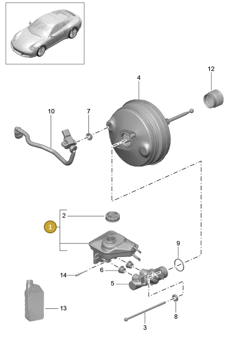 99135501302 — Porsche 911 (2016-2019) diagram p47604000, position 1