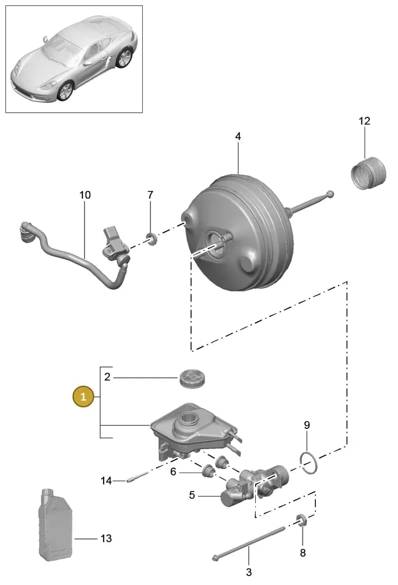 99135501302 — Porsche Cayman (2016-2019) diagram p50604000, position 1