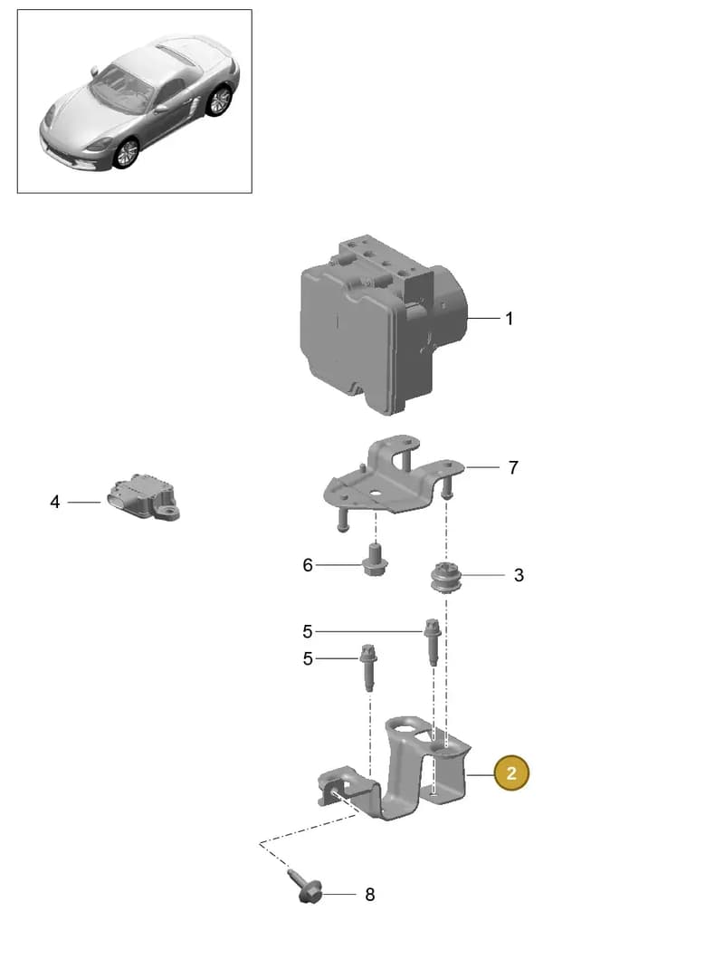 99135503301 — Porsche Boxster (2016-2019) diagram p48605000, position 2