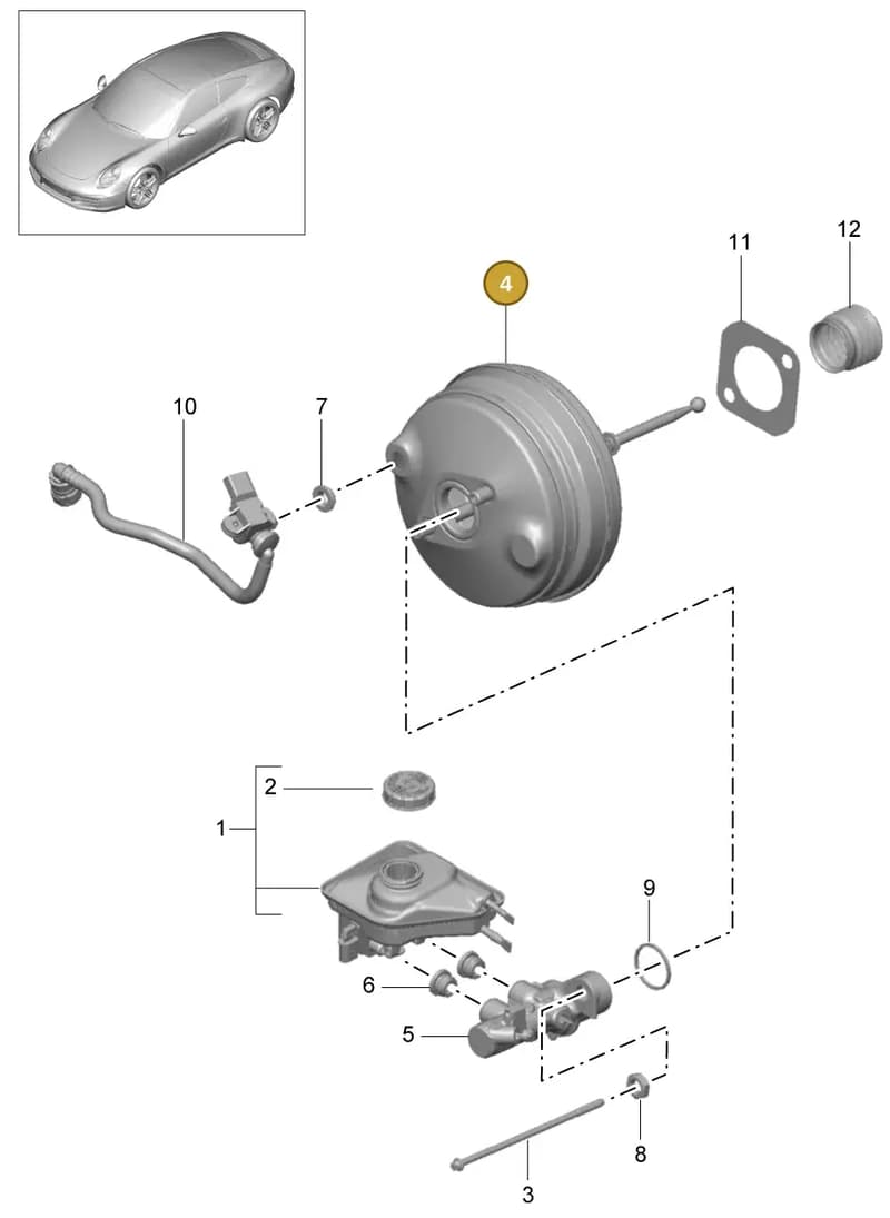 99135512526 — Porsche 991 Carrera 4 (2011-2016) diagram p38604000, position 4