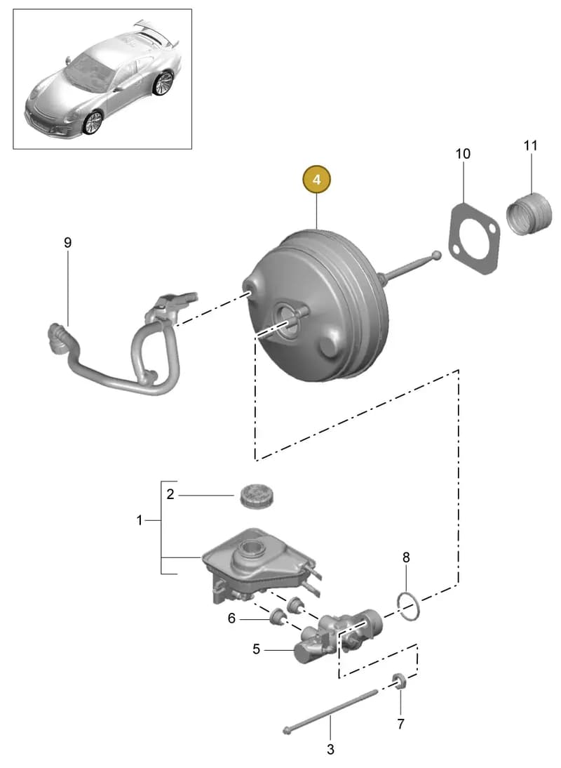 99135512581 — Porsche 911 (2013-2020) diagram p41604000, position 4