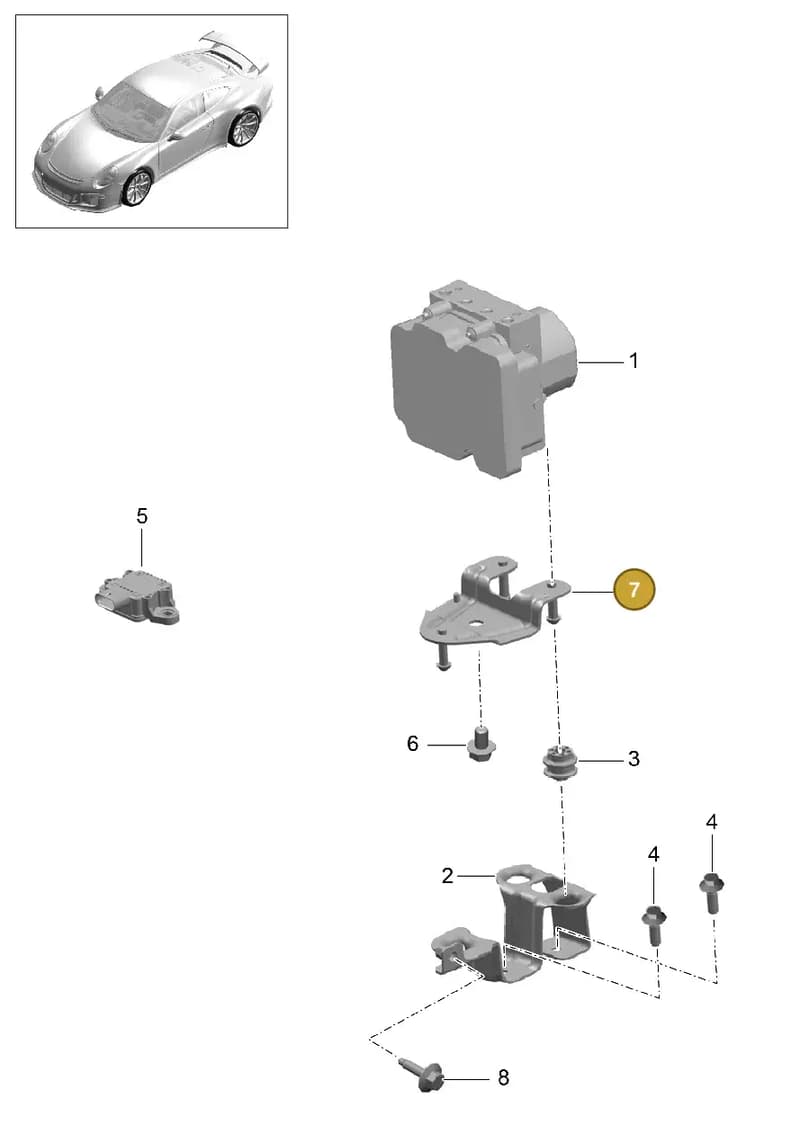 99135513501 — Porsche 911 (2013-2020) diagram p41605000, position 7