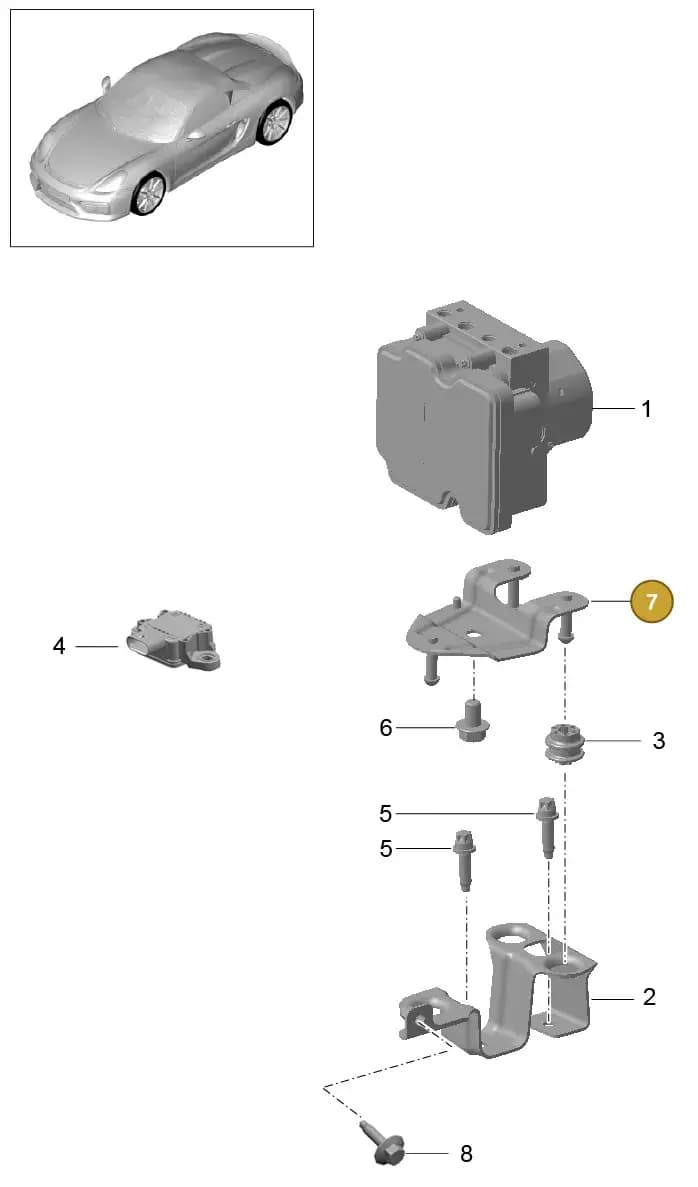 99135513501 — Porsche Boxster Spyder (2015-2016) diagram p46605000, position 7