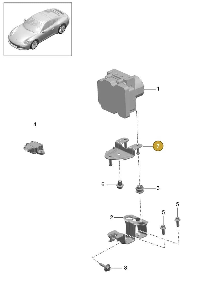 99135513501 — Porsche 911 (2016-2019) diagram p47605000, position 7