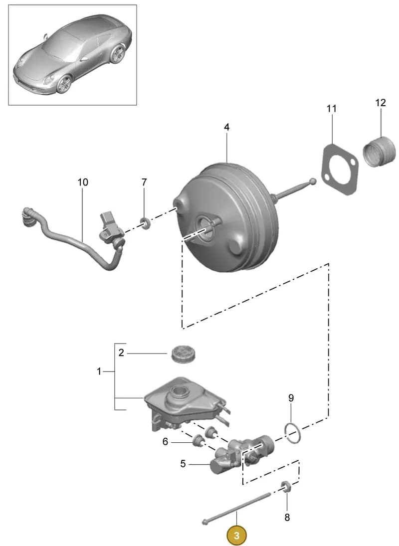 99135517504 — Porsche 991 Carrera 4 (2011-2016) diagram p38604000, position 3