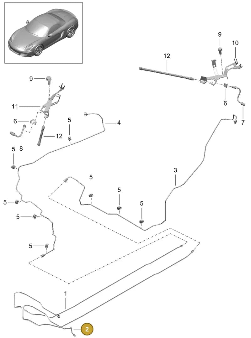 99135517703 — Porsche Boxster (2012-2016) diagram p39604010, position 2