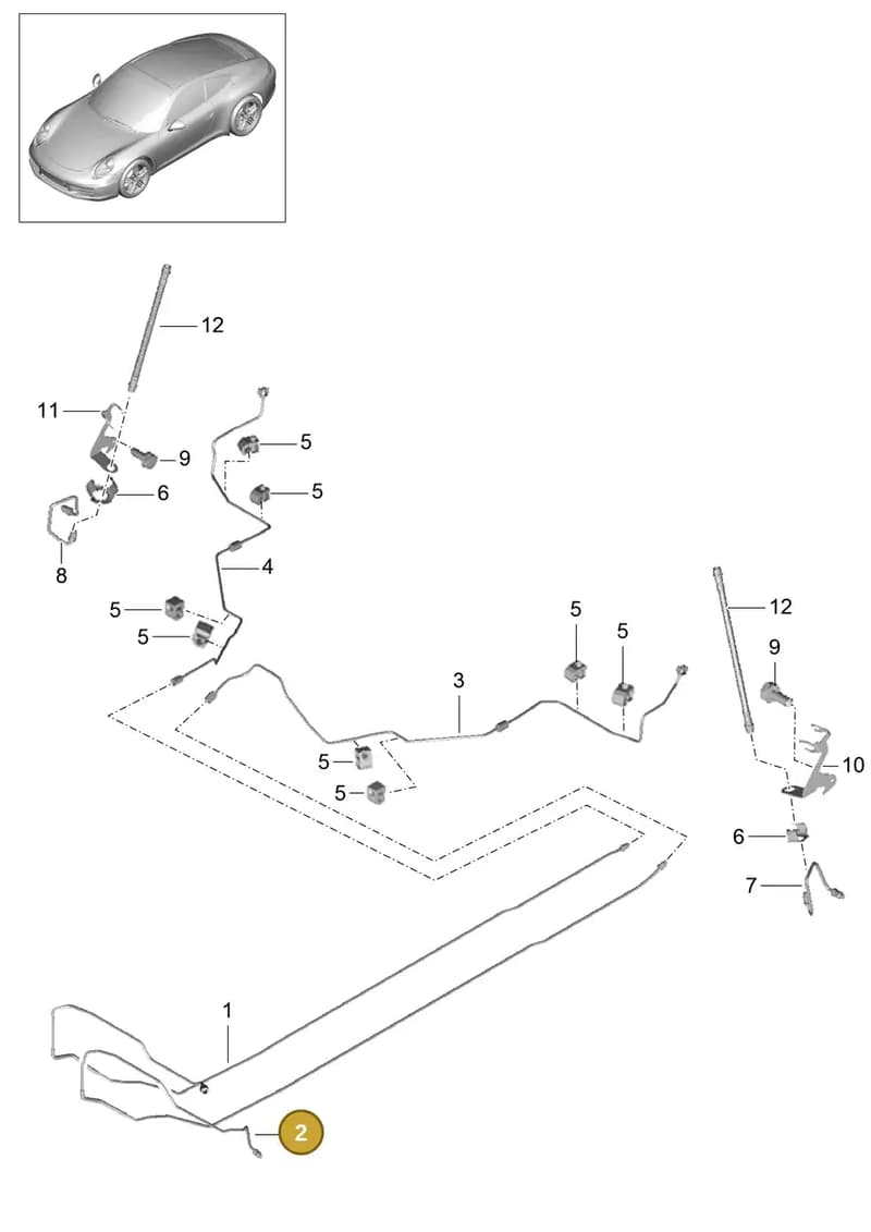 99135517710 — Porsche 991 Carrera 4 (2011-2016) diagram p38604010, position 2