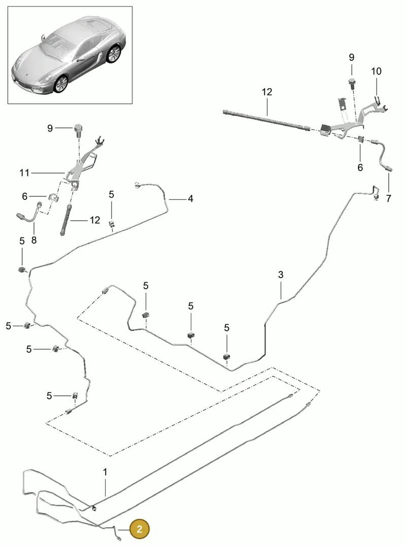 99135517710 — Porsche Cayman (2013-2016) diagram p40604010, position 2