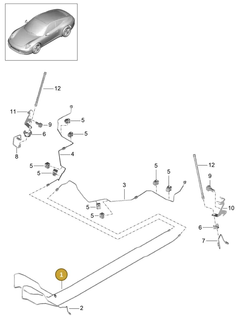 99135517904 — Porsche 991 Carrera 4 (2011-2016) diagram p38604010, position 1
