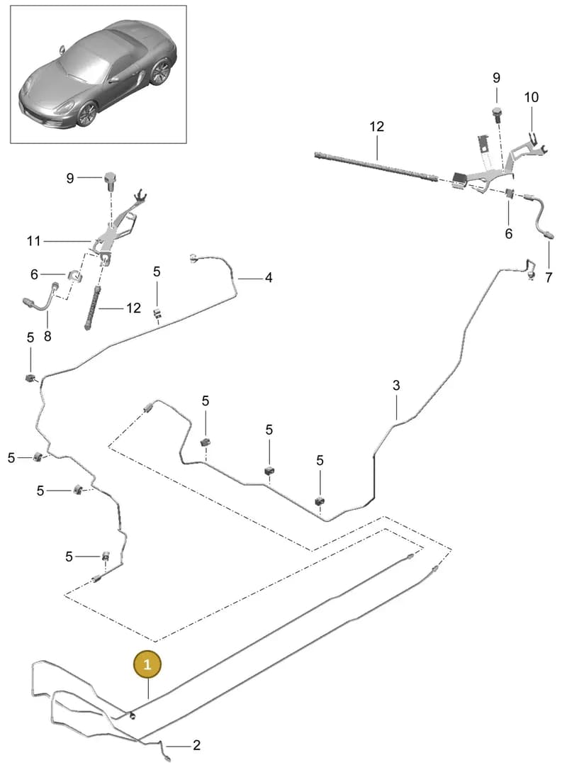 99135517904 — Porsche Boxster (2012-2016) diagram p39604010, position 1