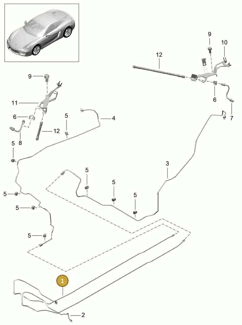 99135517911 — Porsche Cayman (2013-2016) diagram p40604010, position 1