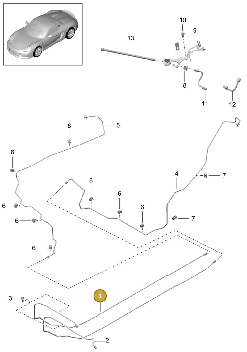 99135517911 — Porsche Boxster Spyder (2015-2016) diagram p46604010, position 1