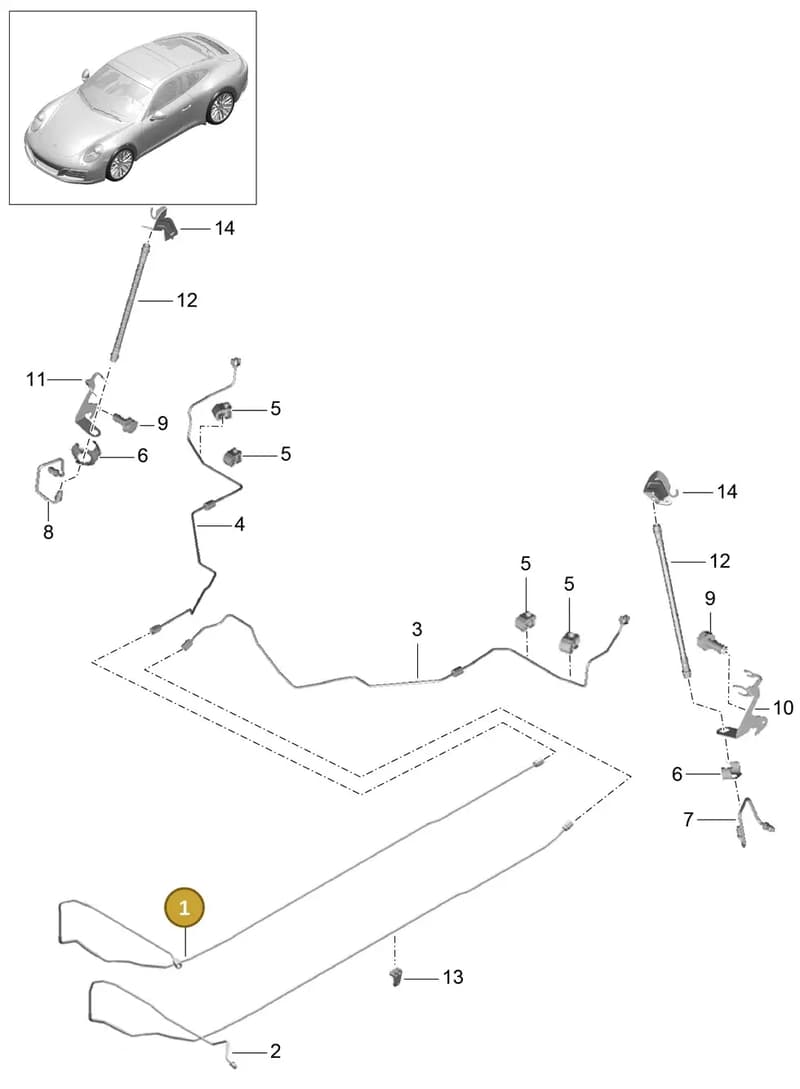 99135517911 — Porsche 911 (2016-2019) diagram p47604010, position 1