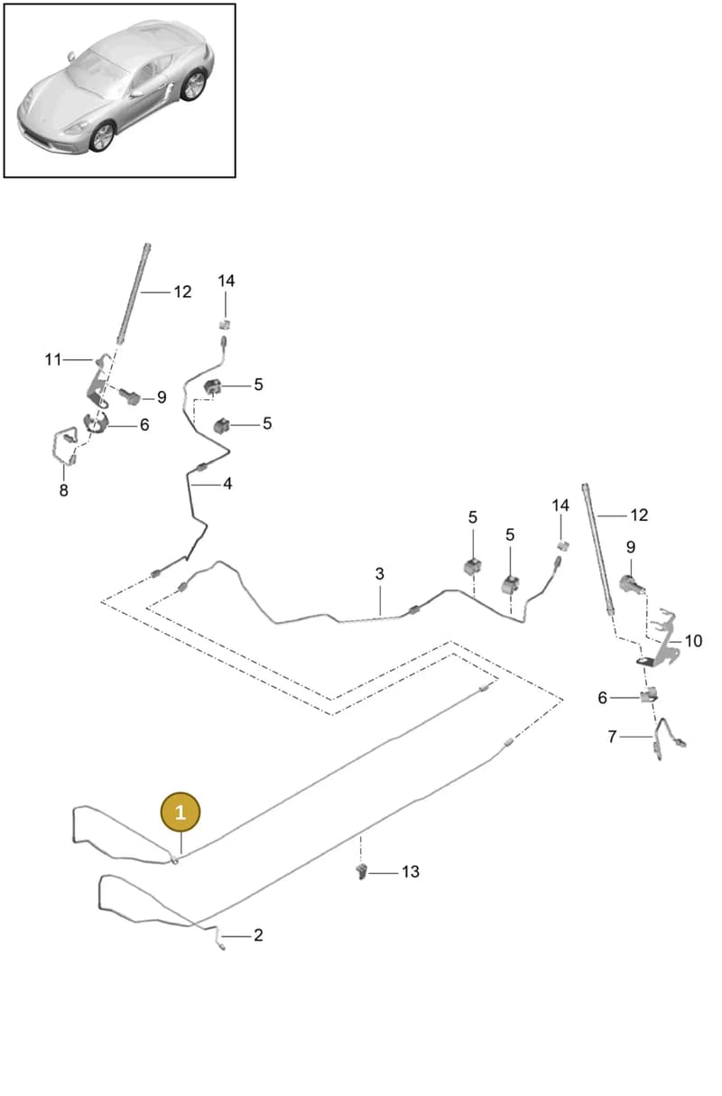 99135517911 — Porsche Cayman (2016-2019) diagram p50604020, position 1