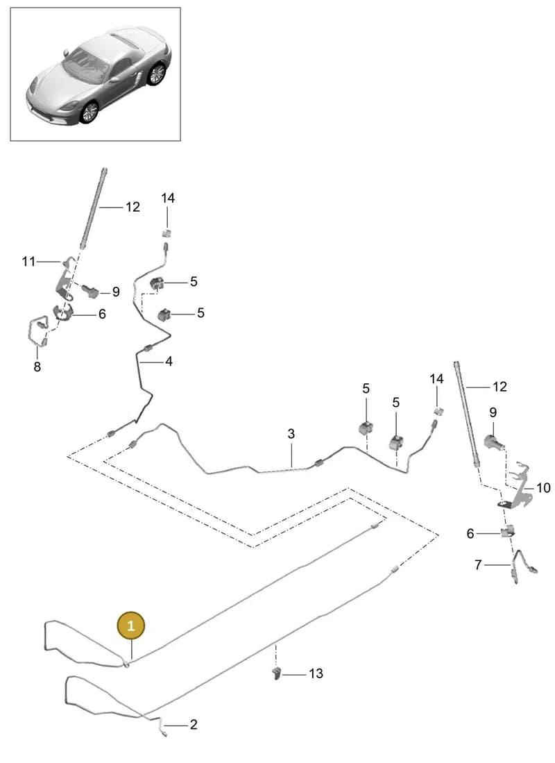99135517911 — Porsche Boxster (2016-2019) diagram p48604010, position 1