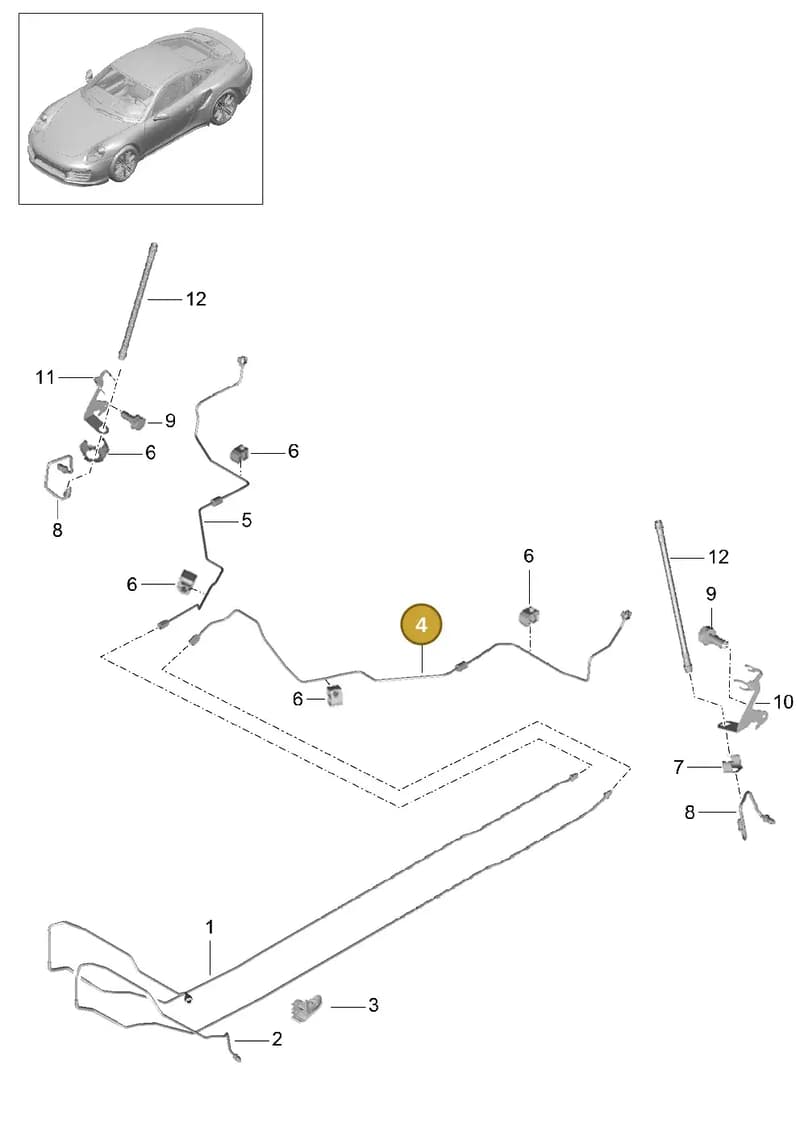 99135518953 — Porsche 911 (2013-2020) diagram p42604010, position 4