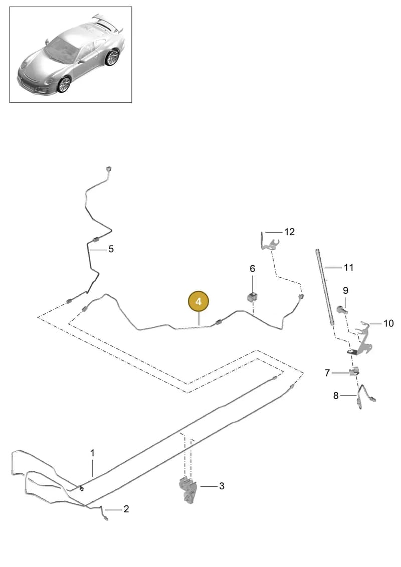 99135518980 — Porsche 911 (2013-2020) diagram p41604010, position 4
