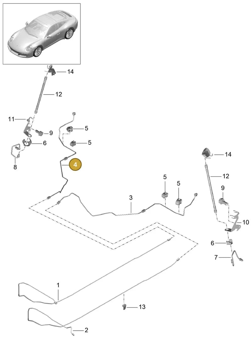99135519062 — Porsche 911 (2016-2019) diagram p47604010, position 4