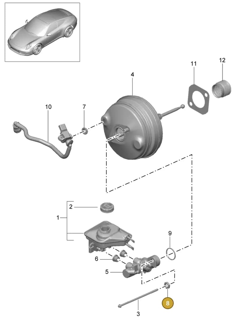 99135531127 — Porsche 991 Carrera 4 (2011-2016) diagram p38604000, position 8
