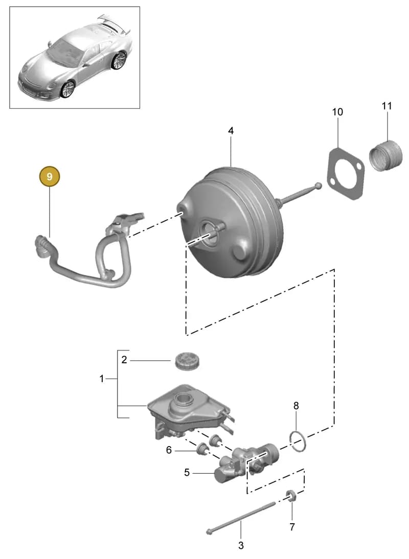 99135531204 — Porsche 911 (2013-2020) diagram p41604000, position 9