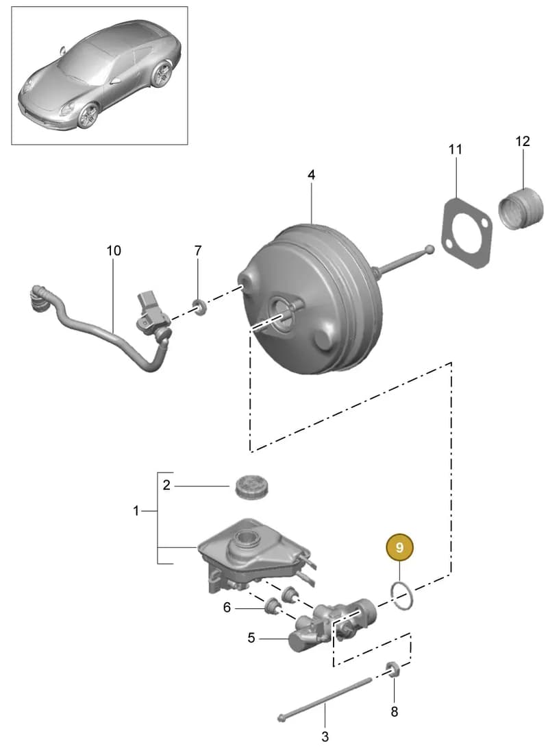 99135531326 — Porsche 991 Carrera 4 (2011-2016) diagram p38604000, position 9