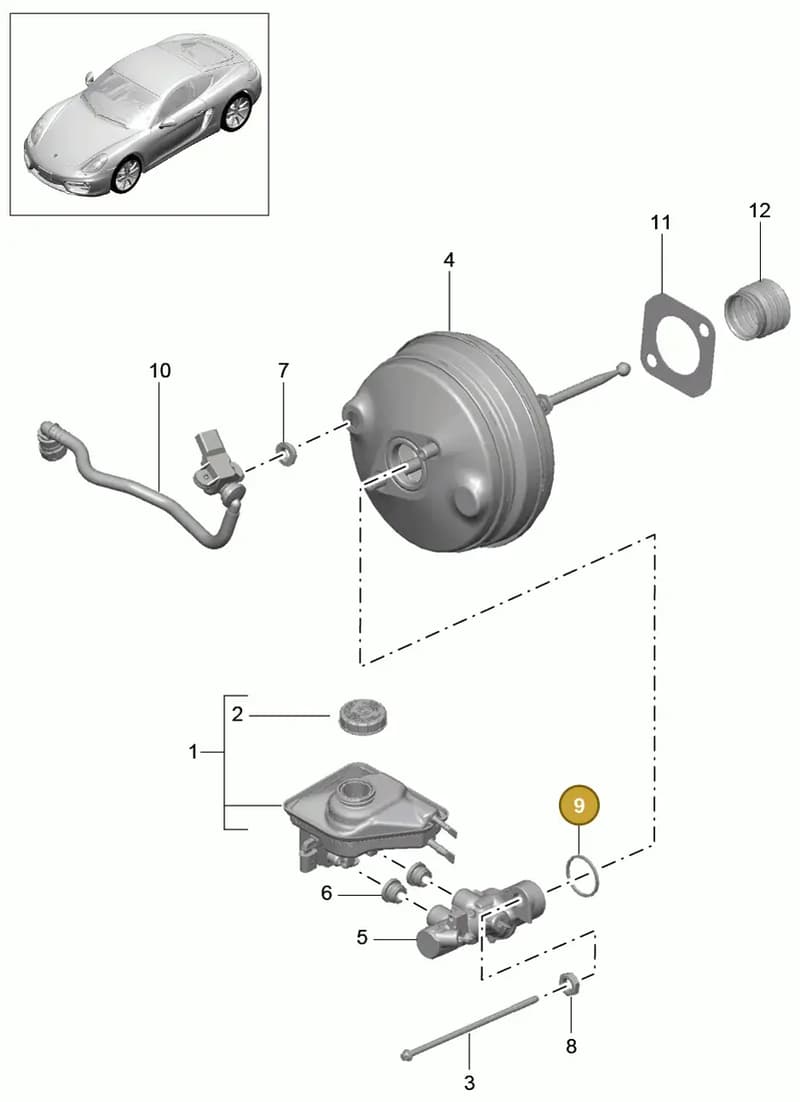 99135531326 — Porsche Cayman (2013-2016) diagram p40604000, position 9
