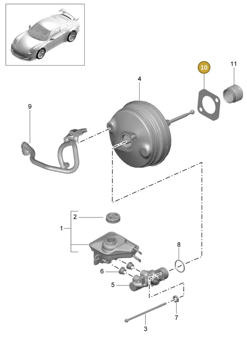 99135531380 — Porsche 911 (2013-2020) diagram p41604000, position 10