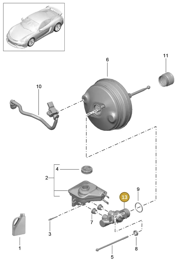 99135531430 — Porsche Cayman GT4 (2015-2016) diagram p45604000, position 13