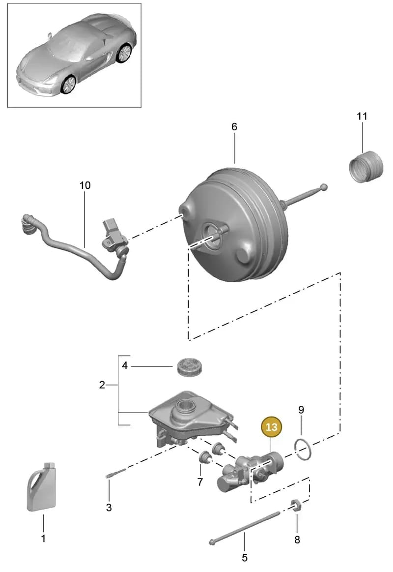 99135531430 — Porsche Boxster Spyder (2015-2016) diagram p46604000, position 13