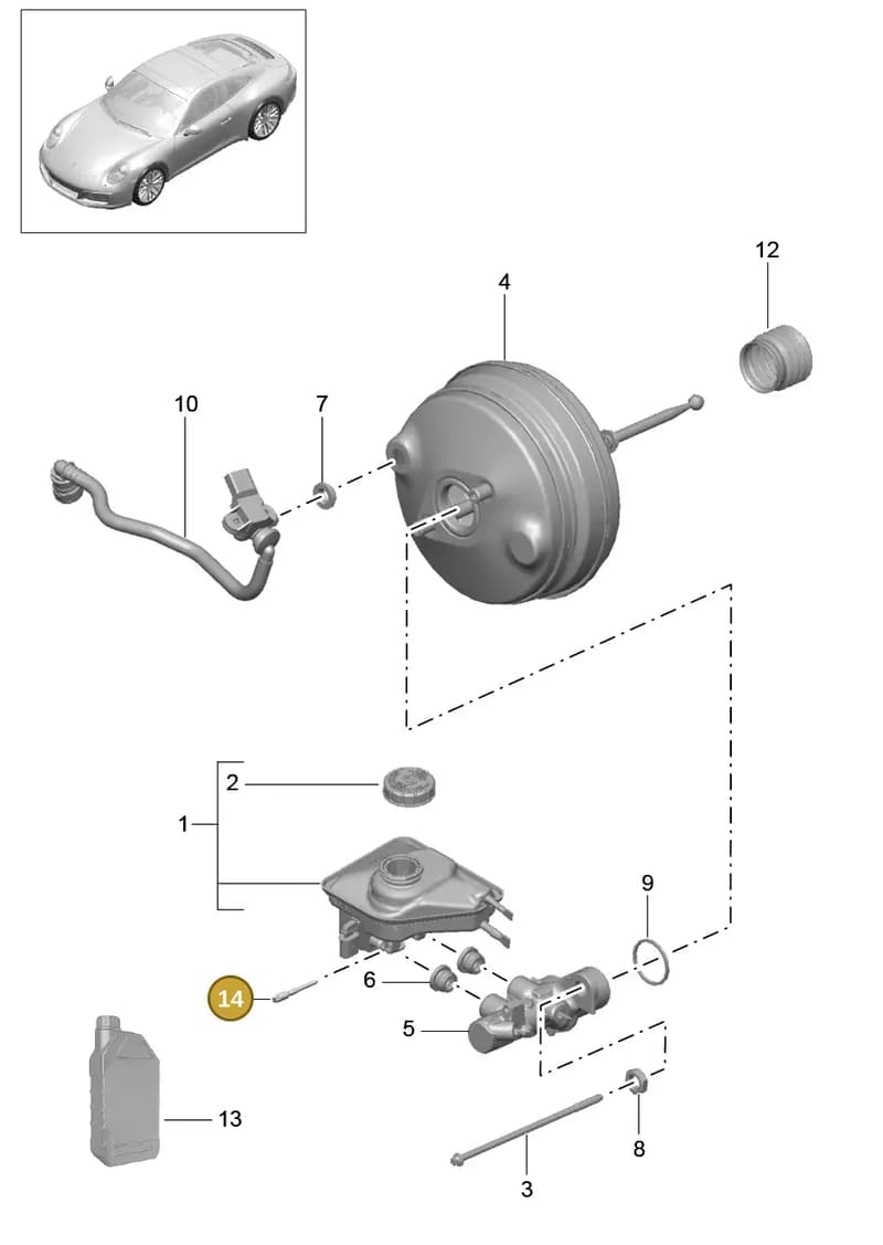 99135531430 — Porsche 911 (2016-2019) diagram p47604000, position 14