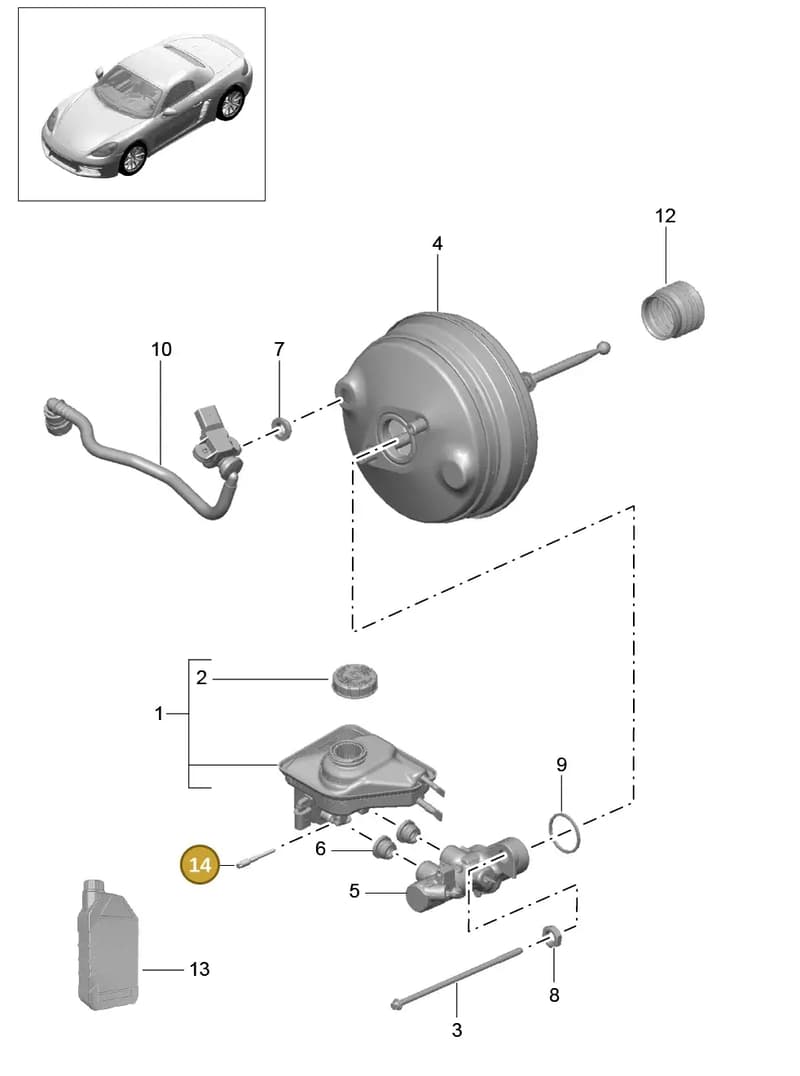 99135531430 — Porsche Boxster (2016-2019) diagram p48604000, position 14